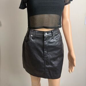Universal Thread Black 100% Recycled Faux Leather Mini Skirt